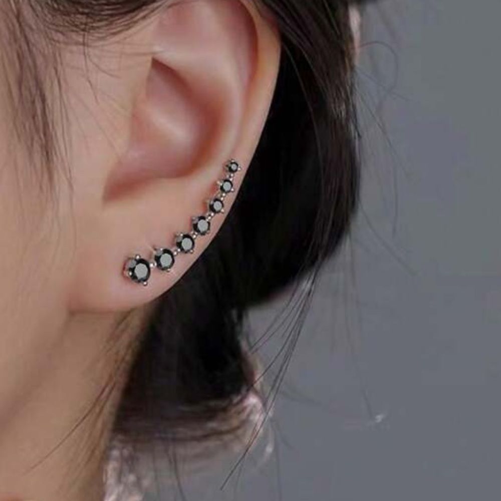 Black crystal Earrings M1398
